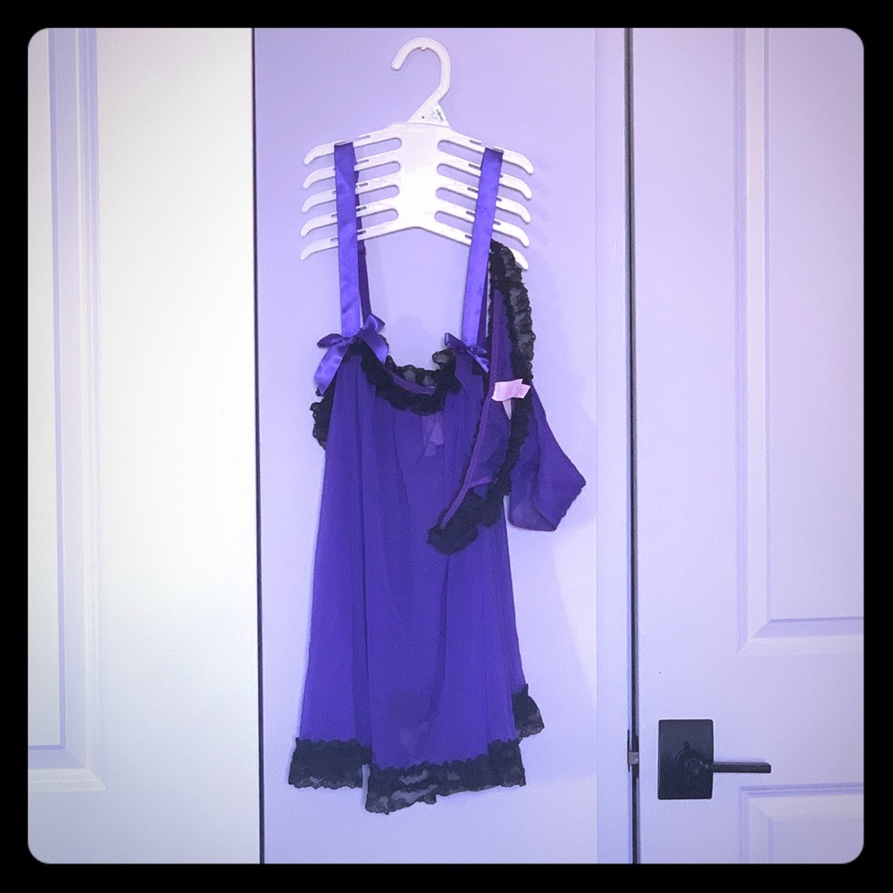 Purple Victoria’s Secret Neglige Lingerie, NWT, S